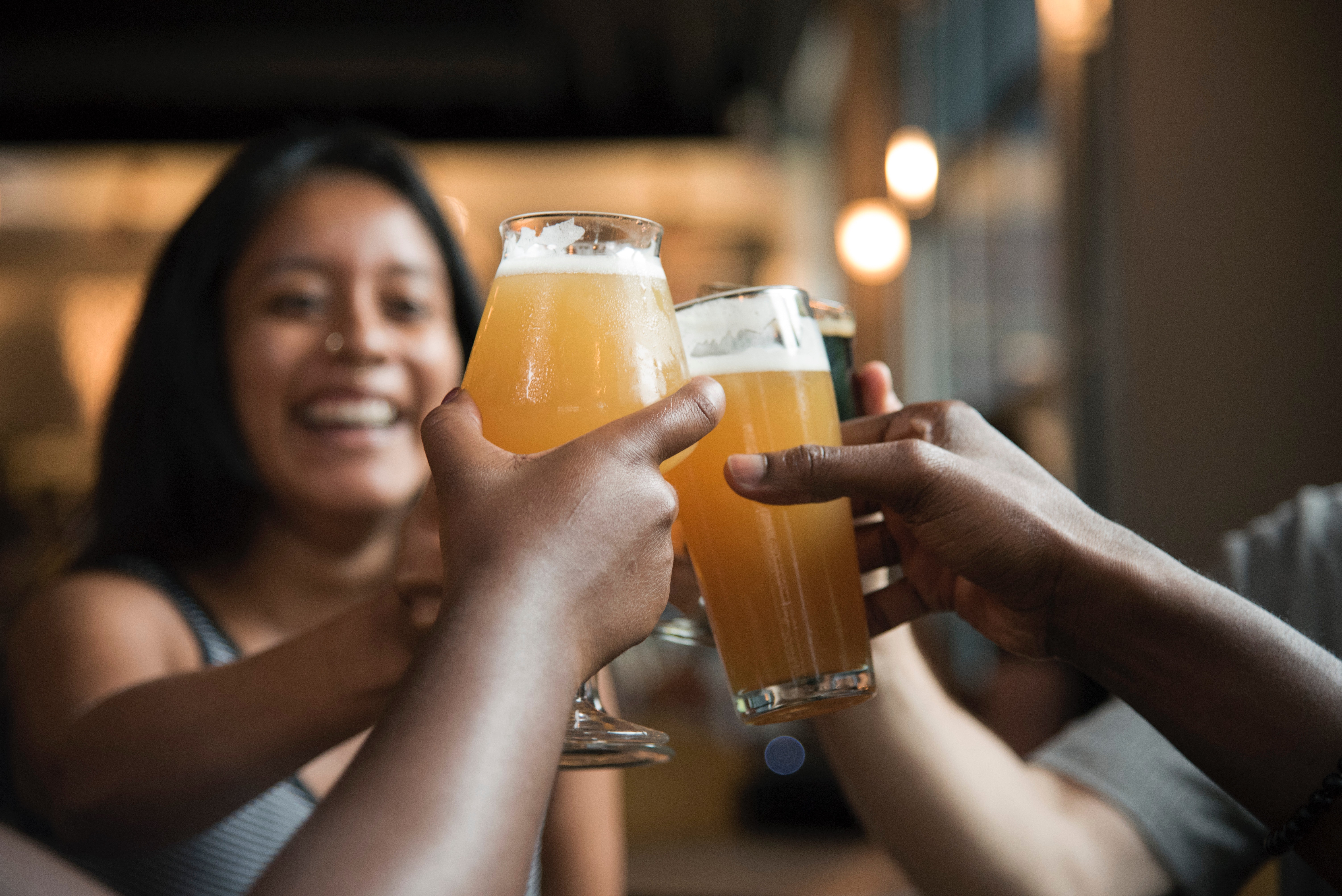 people drinking beer